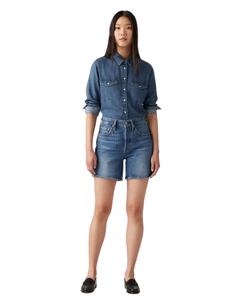 Blue Beauty Mid-Thigh Denim Shorts – 501® Signature Cut