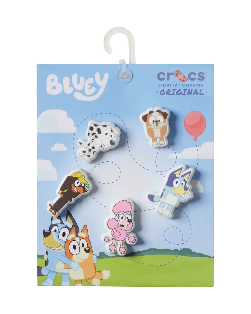 Bluey-Themed Jibbitz Charms (5-Pack), Assorted Designs