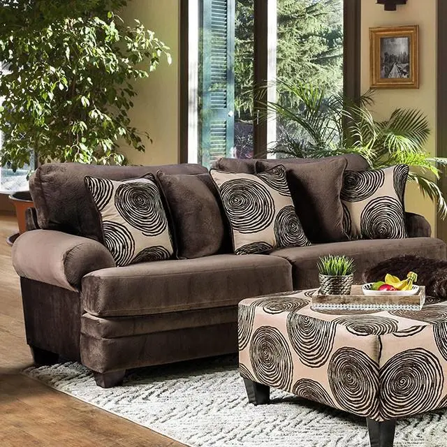 Bonaventura Brown Upholstered Sofa