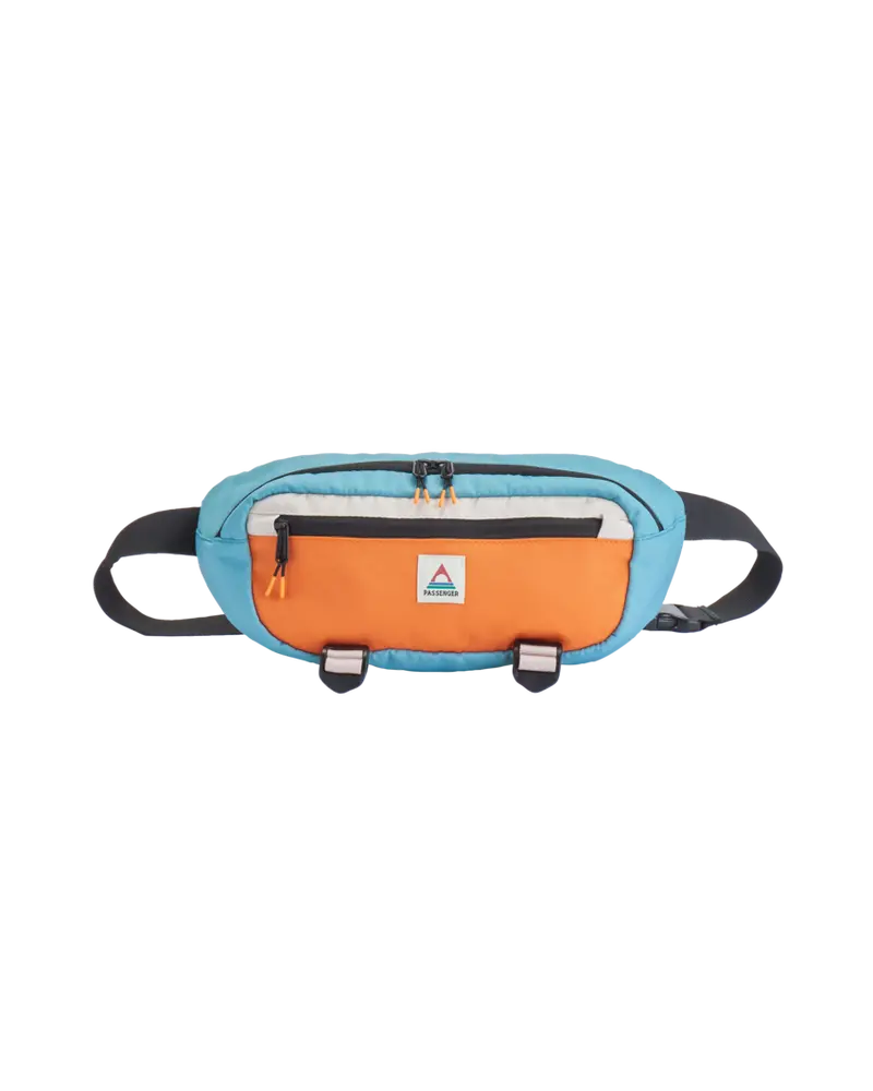 Boondocker Crossbody Bag in Arctic Blue and Retro Orange
