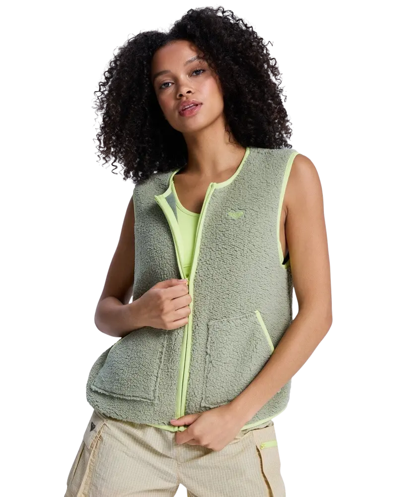 Boundless Spirit Quilted Gilet in Oil Green