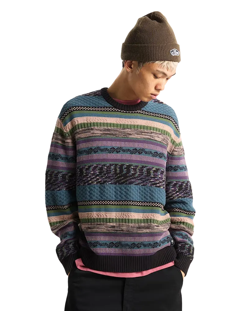 Boyer Textured Knit Jumper – Black & Stargazer