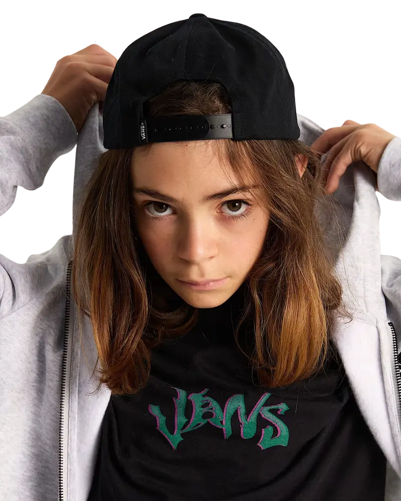 Boys’ Black Drop V Logo Snapback Cap