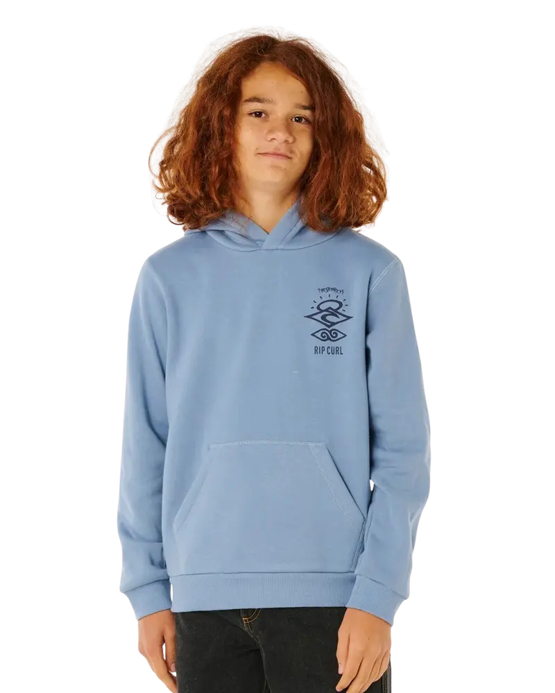Boys’ Search Icon Hoodie – Faded Denim Style