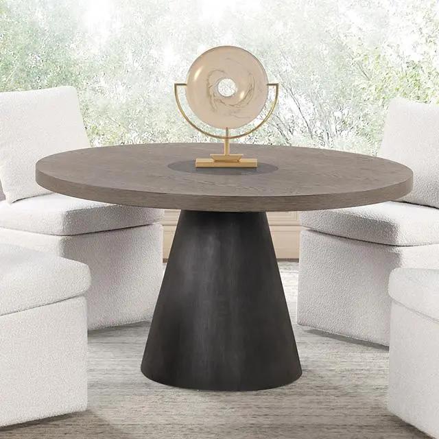 Broager 5-Piece Dining Set – White Caster Chairs & Rustic Oak Table