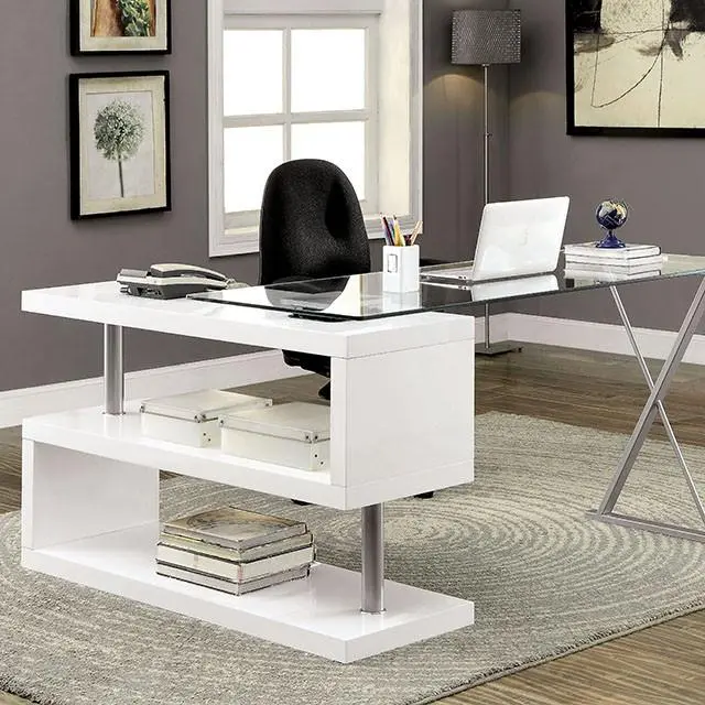 BRONWEN Minimalist White Desk