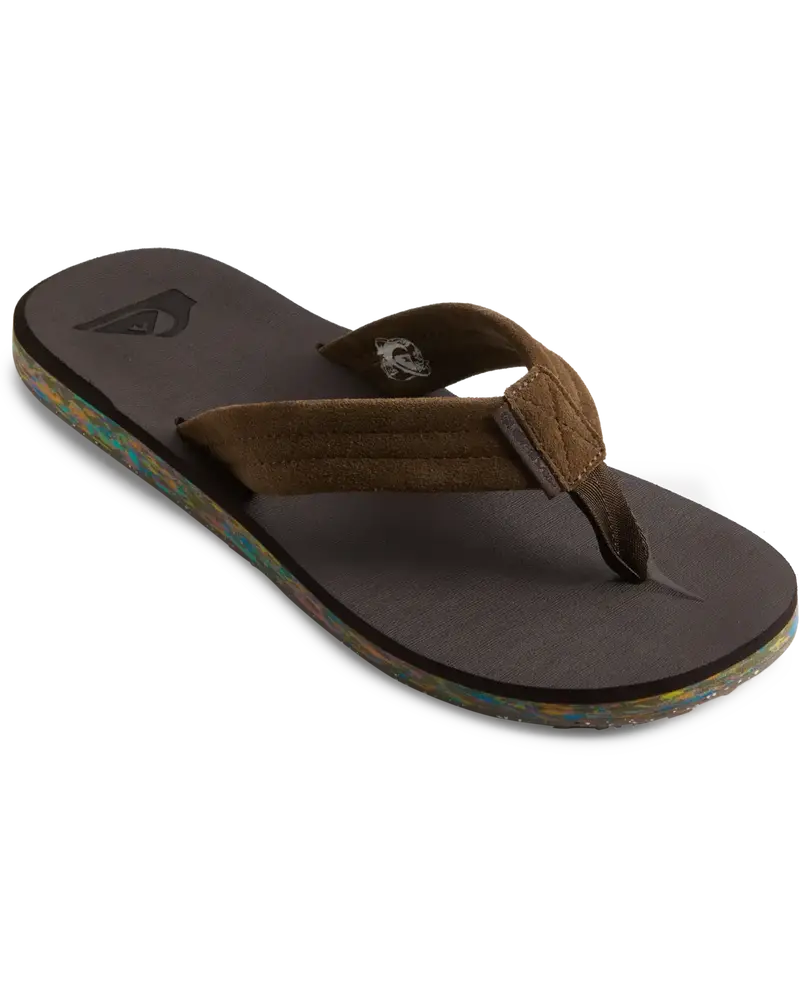 Brown Carver Suede Recycled Flip-Flops