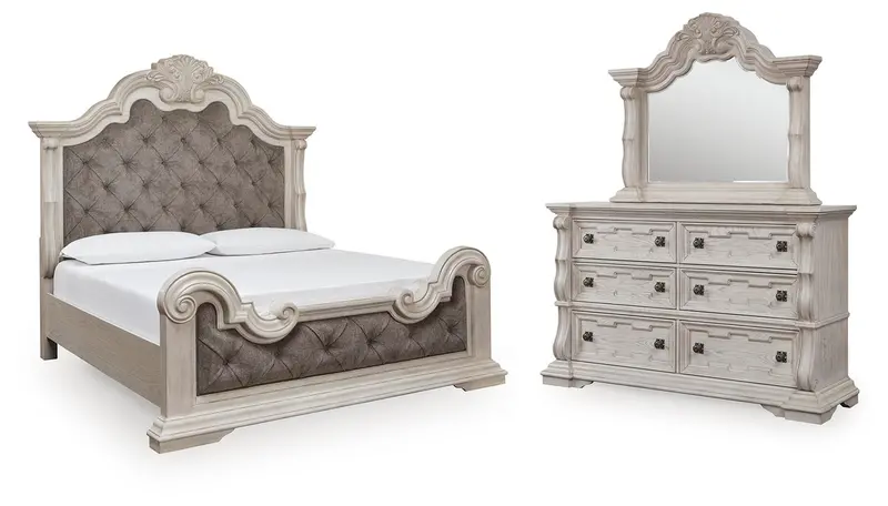 Bruchandi Modern Bedroom Set – Bed, Nightstands & Dresser