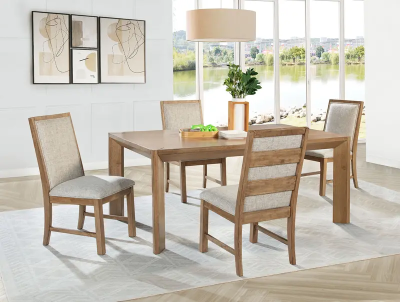 Bruner Farmhouse-Style Dining Set for 4–6