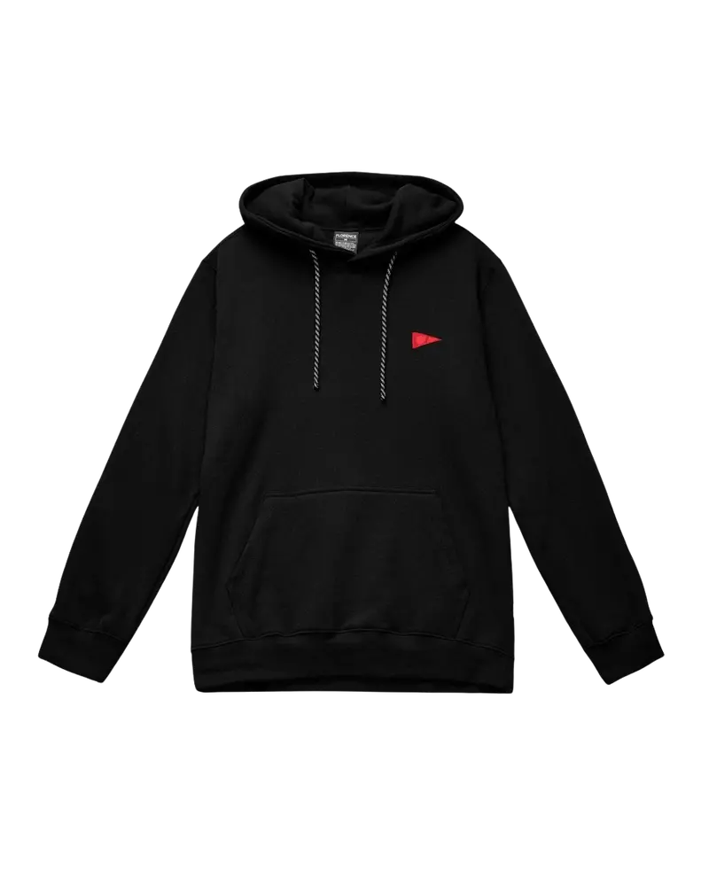 Burgee Embroidered Hoodie – Classic Black