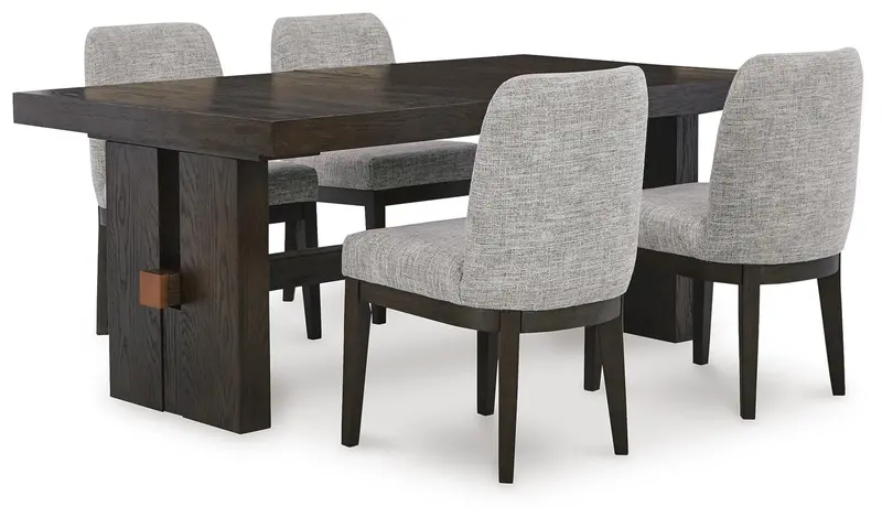 Burkhaus Traditional Dining Room Set – Elegant Table and Six-Chair Bundle