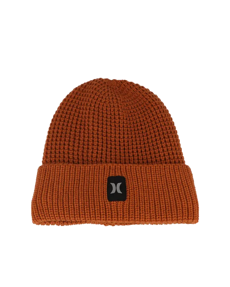 Burnt Orange Sandbar Rib-Knit Beanie