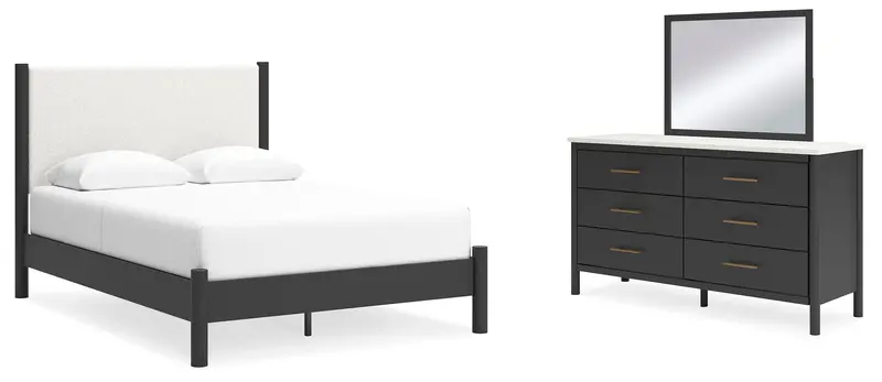 Cadmori Complete Bedroom Set (Bed, Dresser, Nightstand, Mirror)