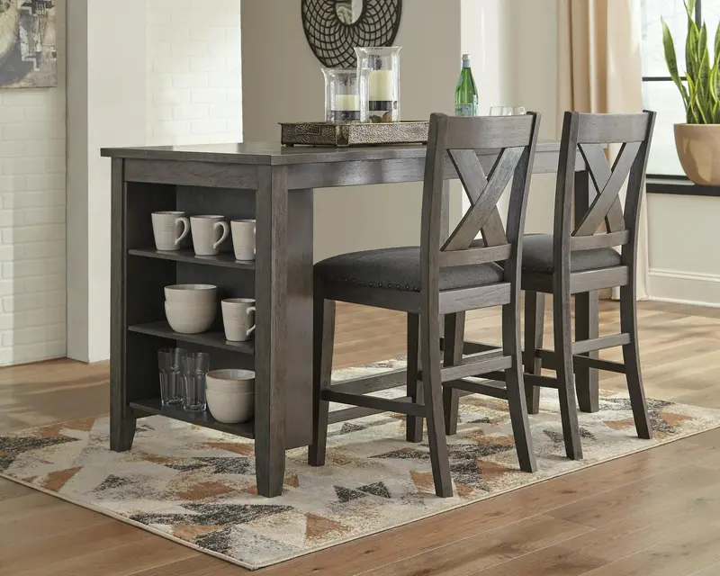 Caitbrook Complete Counter-Height Dining Package – Table + 4 Stools