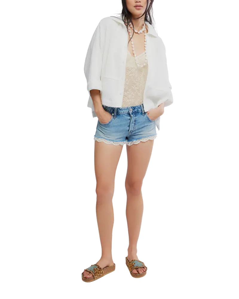 Cali Lace Trim Shorts – Short N Sweet Feminine Cut