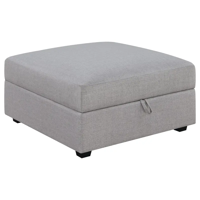 Cambria Fabric Storage Ottoman with Lift-Top Lid
