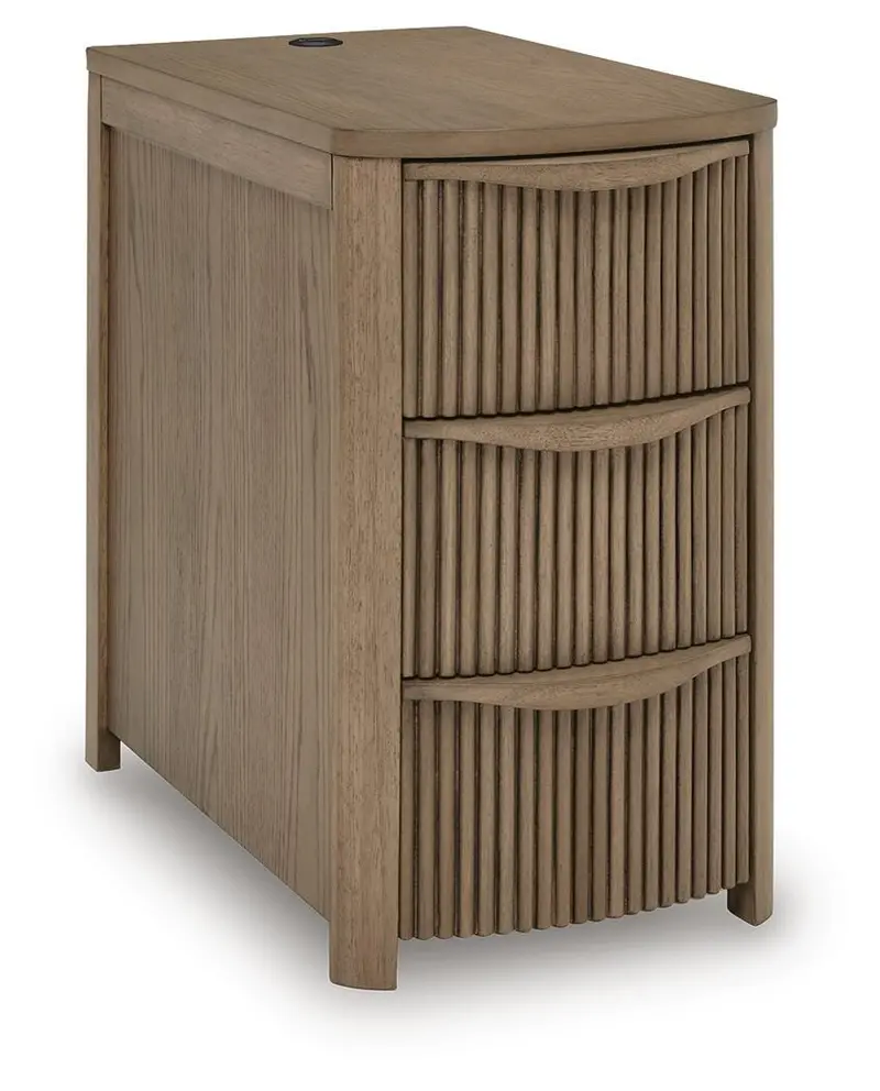 Camdill Chairside End Table with Shelf and Drawer
