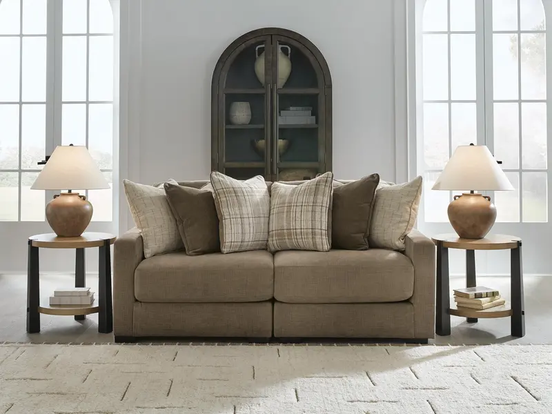 Camellia-Court Modular Sectional – Fabric Upholstered Living Room Sofa