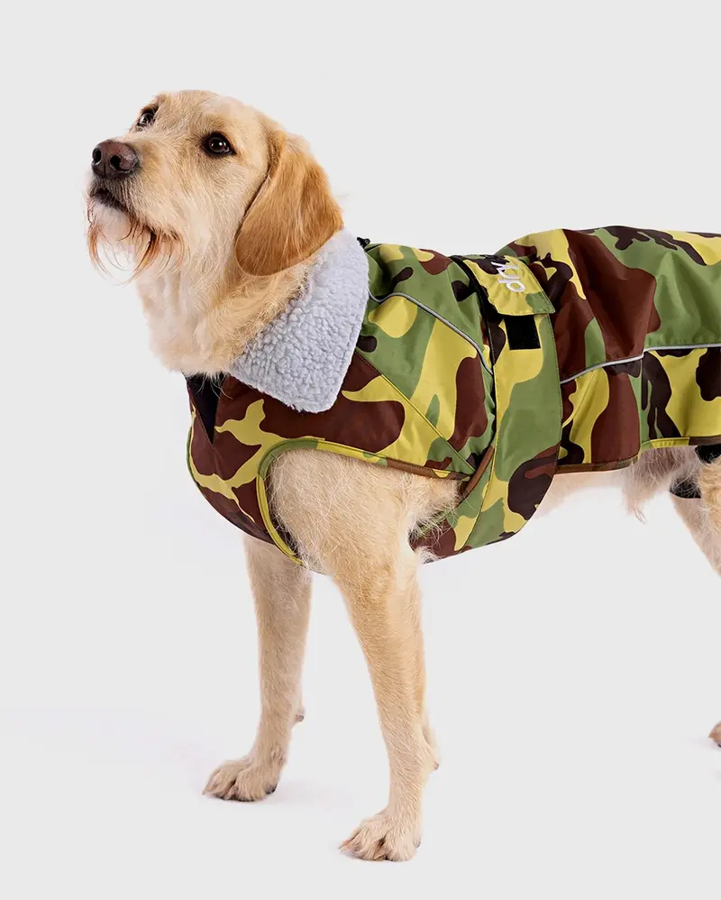 Camo and Grey Dog Dryrobe – Absorbent Pet Drying Robe