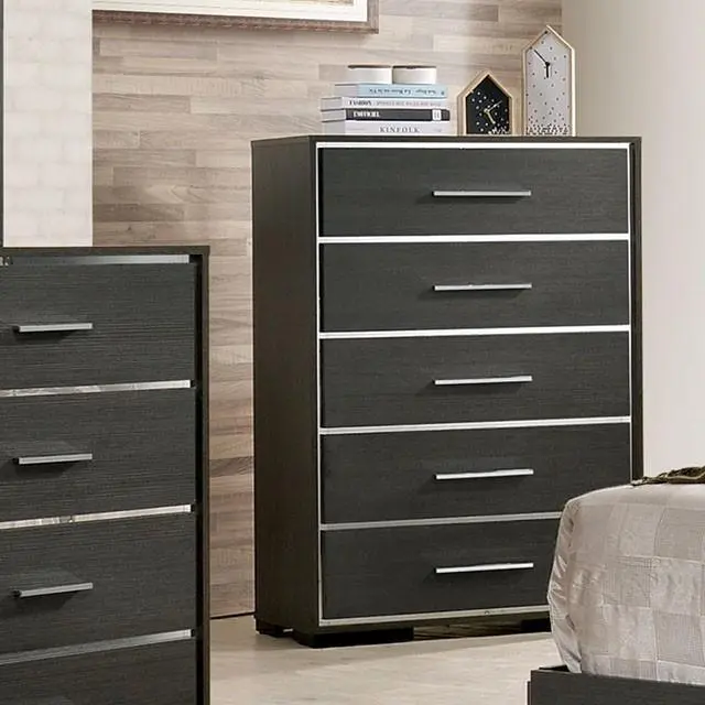Camryn Warm Gray 5-Drawer Chest of Drawers