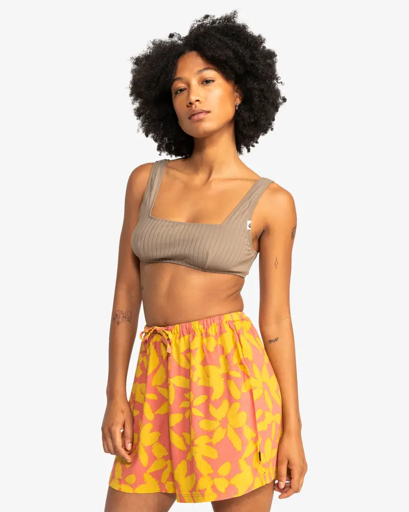 Canyon Clay Two-Tone Floral All-Over Print Uni Walkshorts