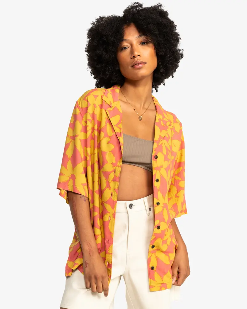 Canyon Clay Two-Tone Floral Uni Festival Shirt