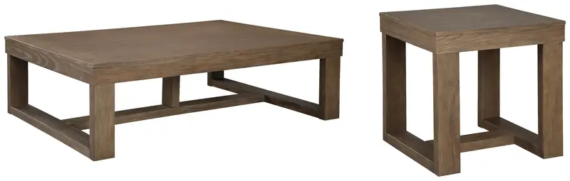 Cariton Wooden Table Set – Minimalist Three-Piece Collection