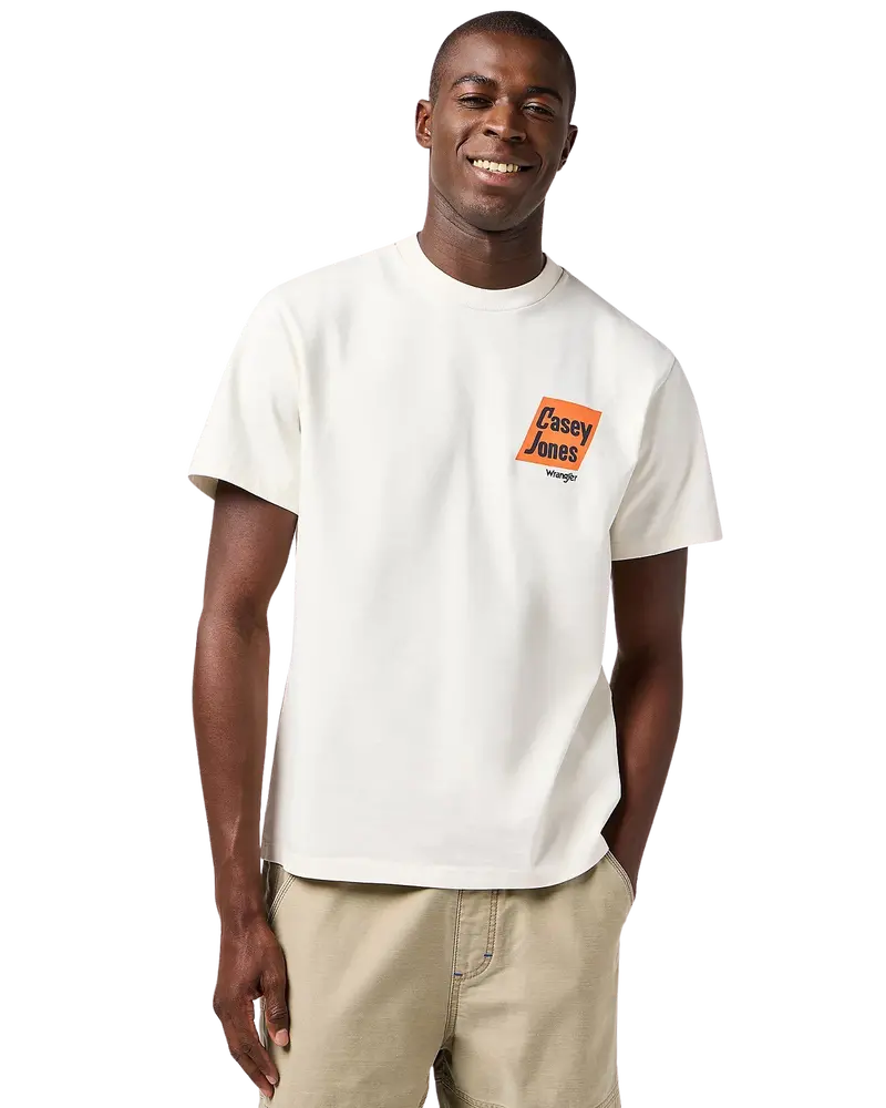 Casey Jones Retro-White Graphic T-Shirt