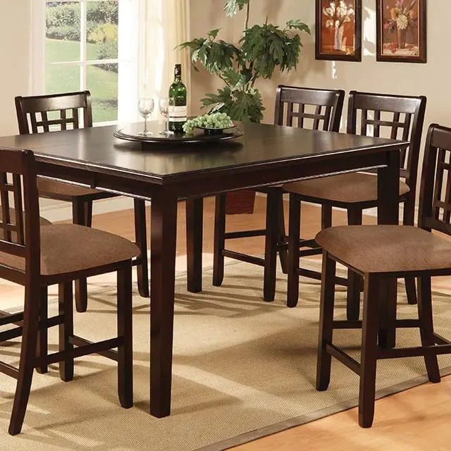 Central Park Square Counter-Height Dining Table in Walnut Finish
