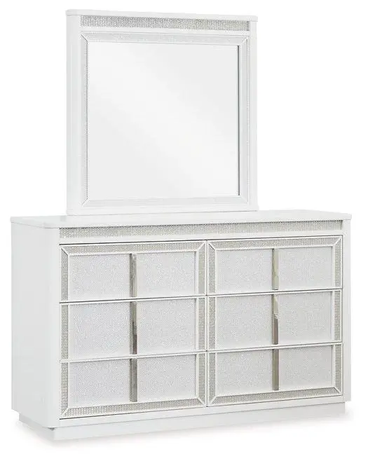 Chalanna Modern Dresser with Matching Wall Mirror