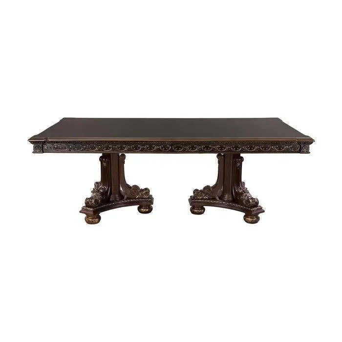 Cherry-Finished Catalonia Rectangular Pedestal Dining Table (Model 1824-112)