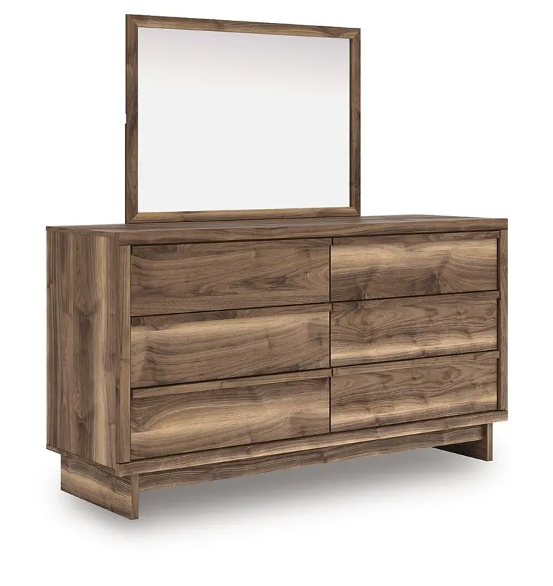 Chirason 7-Drawer Dresser with Integrated Mirror
