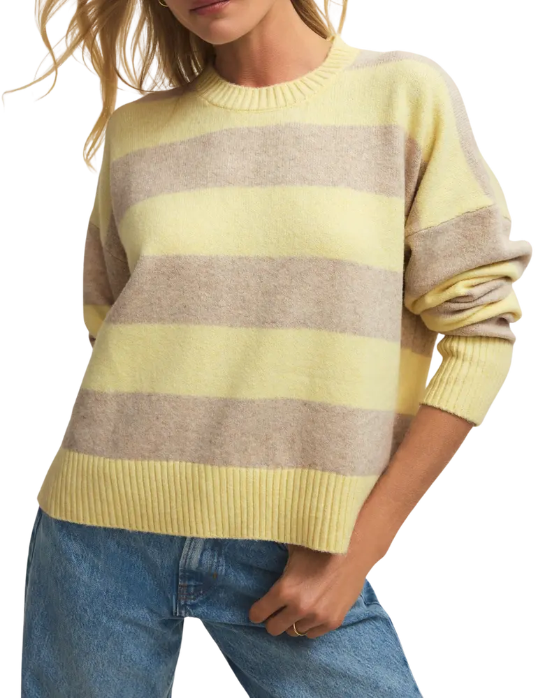 Cirrus Cozy Stripe Knit Jumper – Sunnyside Yellow