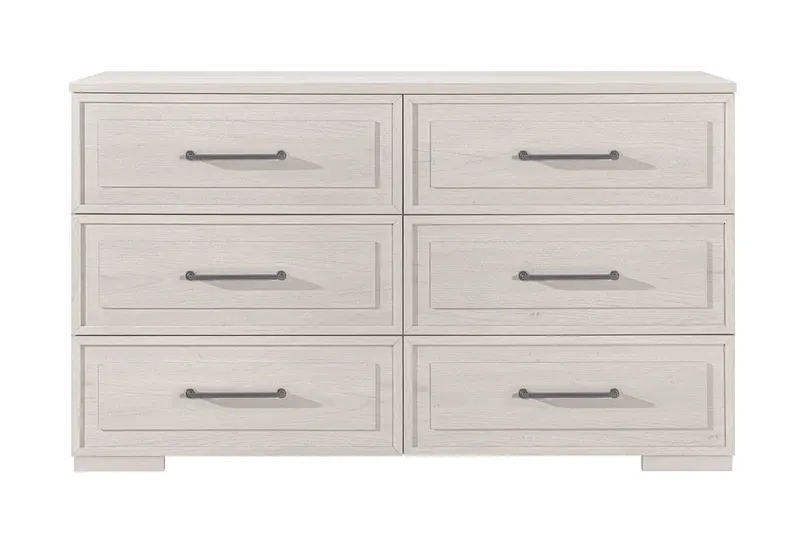 Clara Beige 6-Drawer Dresser for Modern Bedrooms