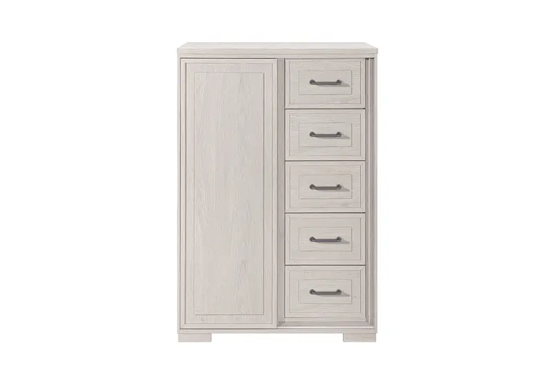 Clara Beige Sliding Door Storage Chest