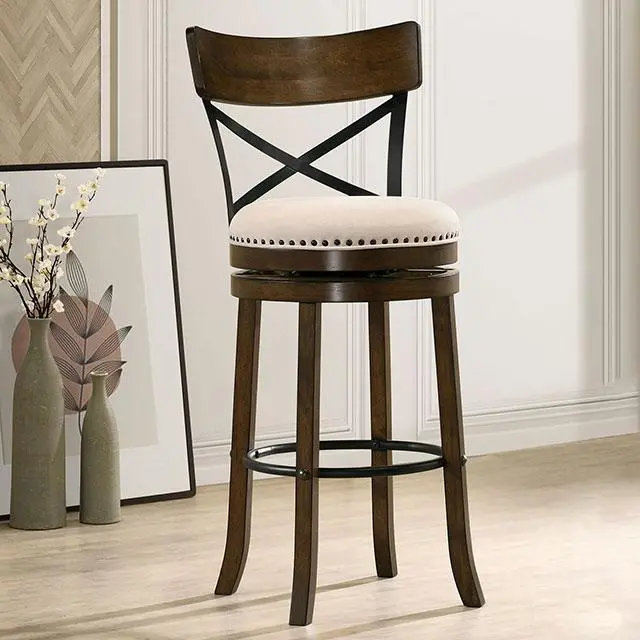 Clarence Swivel Barstool – 29-Inch Height with Padded Seat