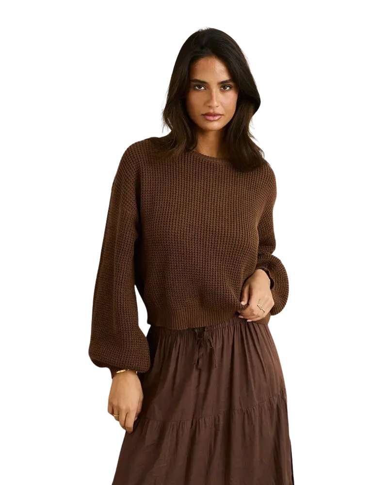Classic Chocolate Knit Sweater
