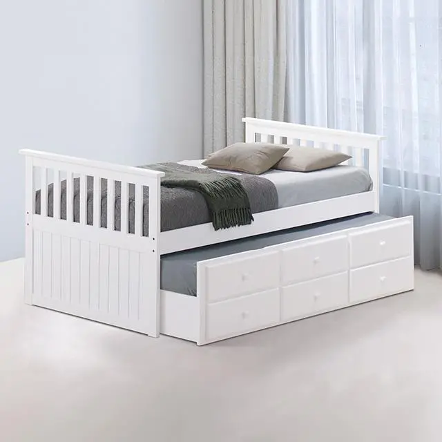 Clemens White Captain Storage Bed