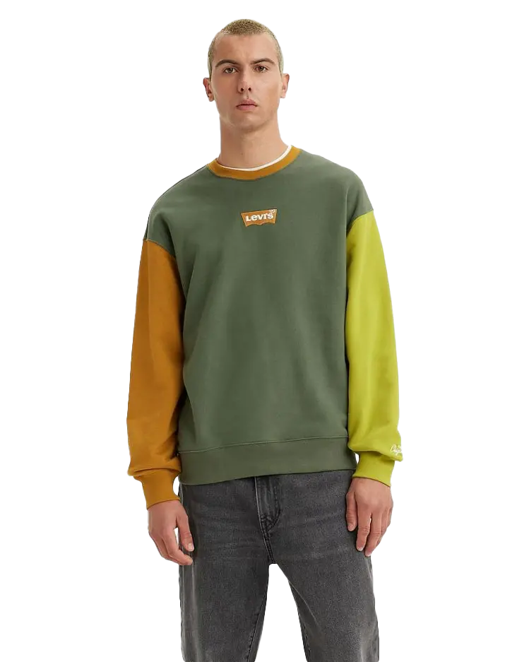 Colourblocked Relaxed Sweatshirt – Fresh Thyme Shade