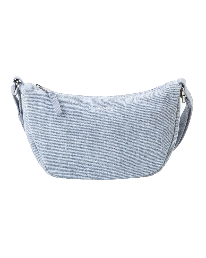 Compact Crossbody Bag – Soft Light Blue Fabric