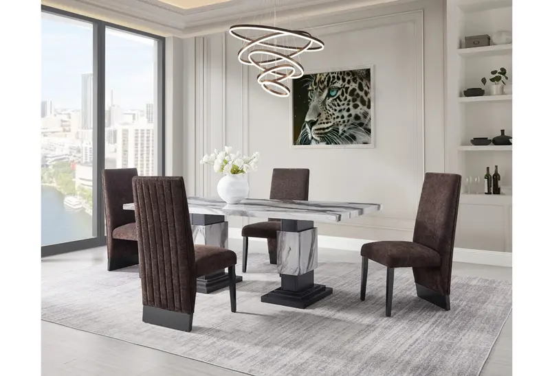 Complete Dining Set: Table + 4 Chairs – D12 Series