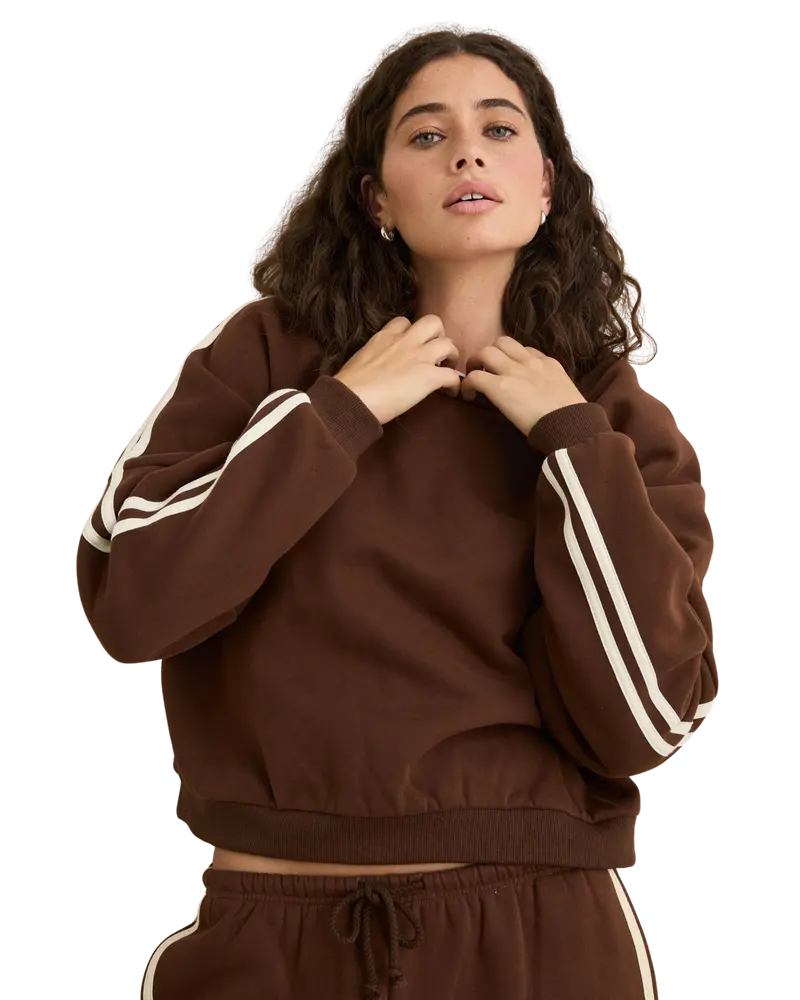 Contrast Brown Sweatshirt