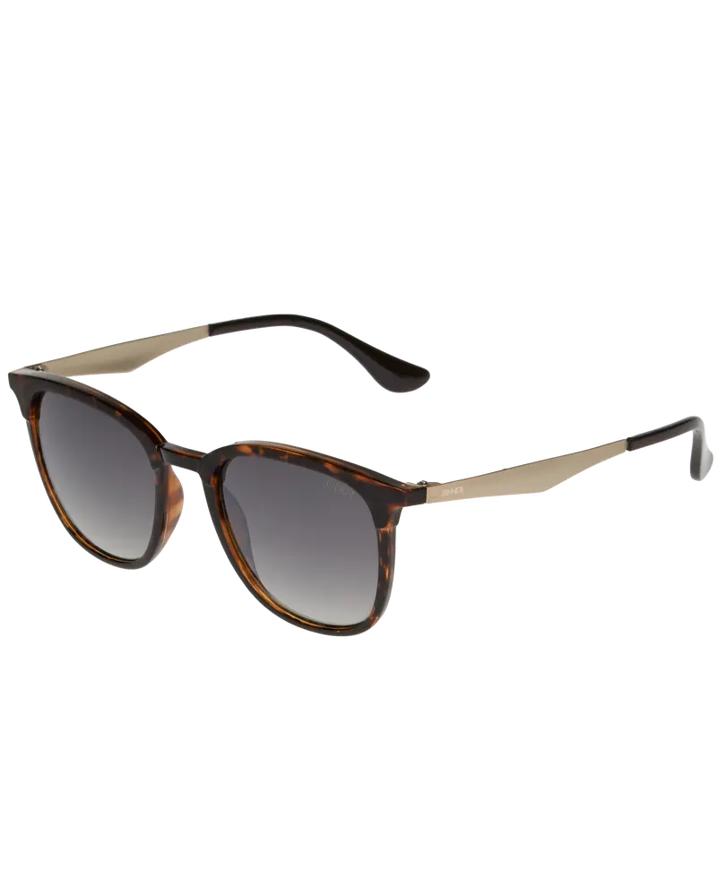 Cowell Sunglasses – Brown & Yellow Tortoise Frame with Green Mirror Lenses