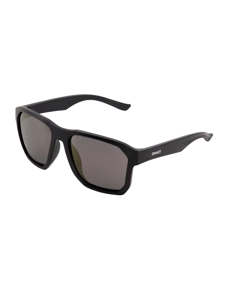 Cupu Polarized Sunglasses – Matte Black Frame with Sintec Smoke Gold Mirror Lenses