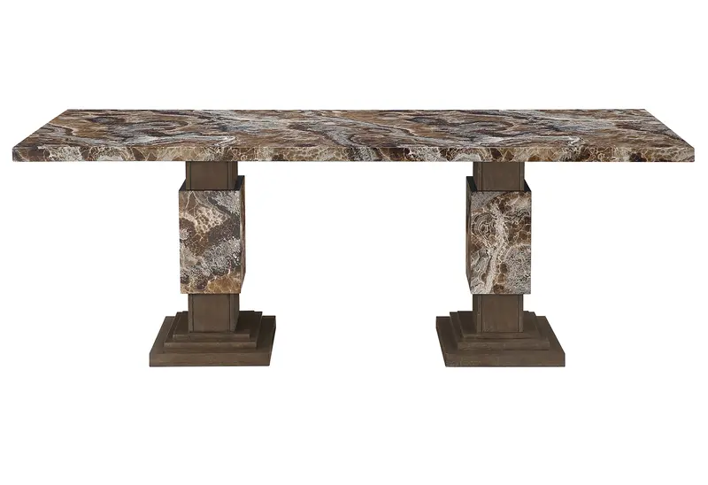 D12 Brown Solid Wood Dining Table