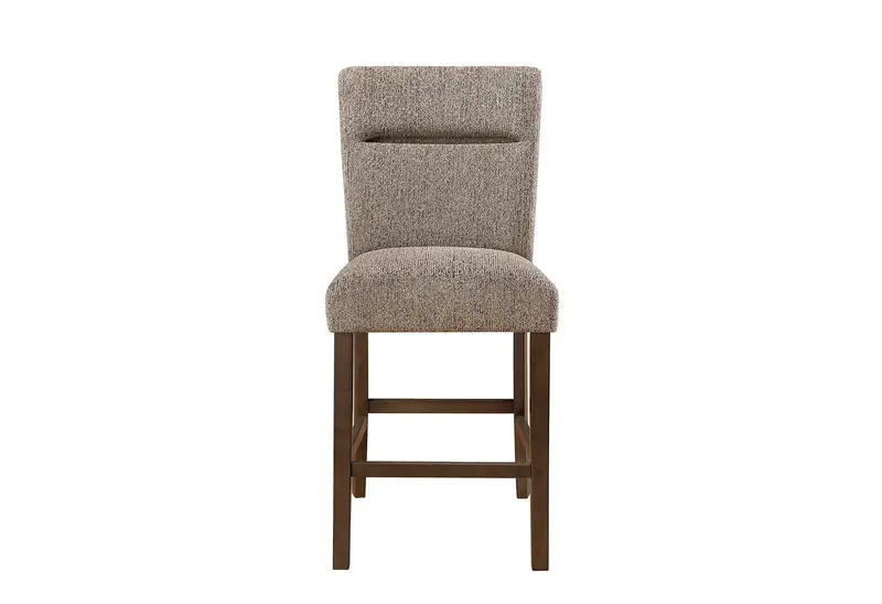 D4355 Brown Bar Stool – Single Seat with Footrest