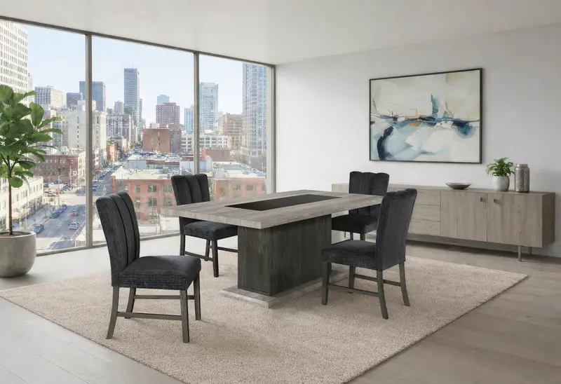 D8030 Dining Set: Table and Four Matching Chairs