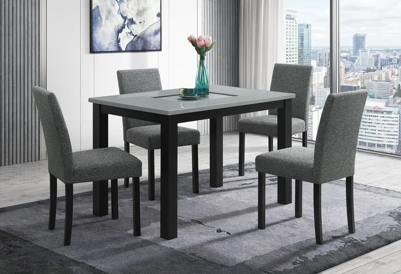 D8112 Rectangular Dining Table with Four Matching Chairs