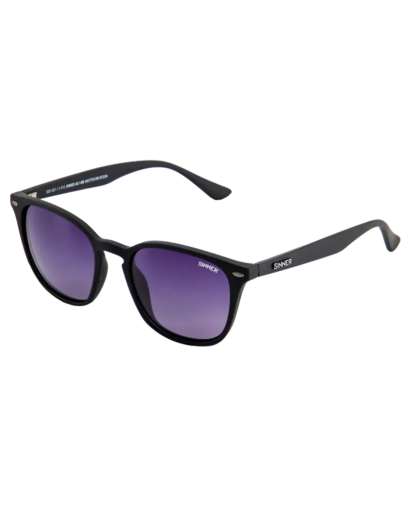Dagmar Matte Black and Smoke Mirror Sunglasses