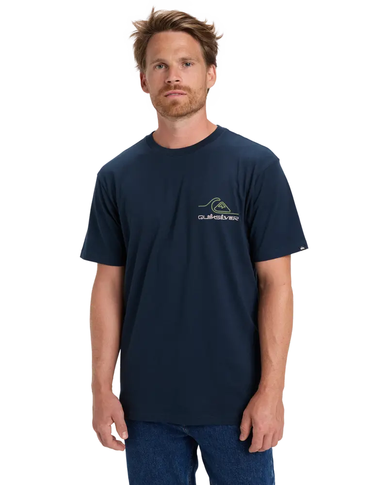 Dark Navy Light Waves Graphic T-Shirt